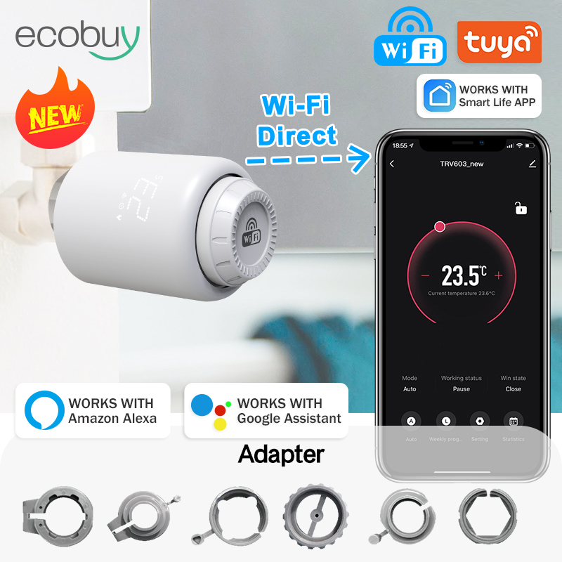 Smart Trv Thermostat Tuya - Tuya WiFi Cảm Ứng Nhiệt Tản