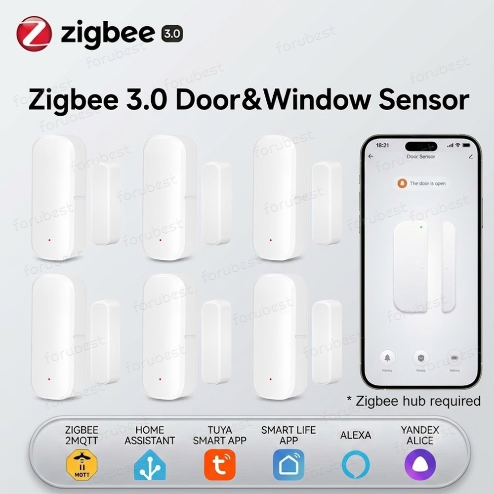 Zigbee Gateway Hub Tuya - Zigbee 3.0 Door Window Sensor Burglar