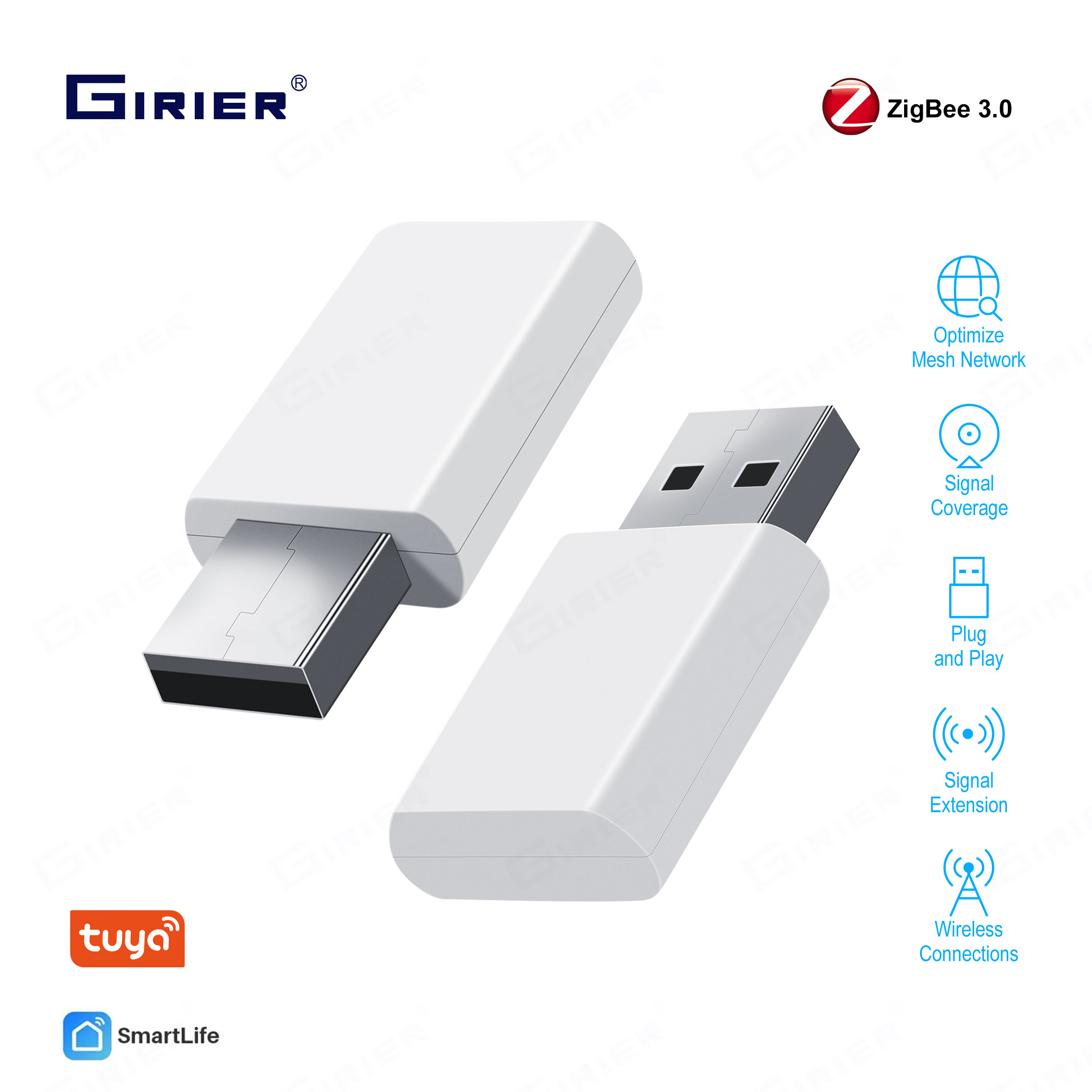 Zigbee Repeater Signal Extender - GIRIER ZigBee Repeater Amplifier USB Signal