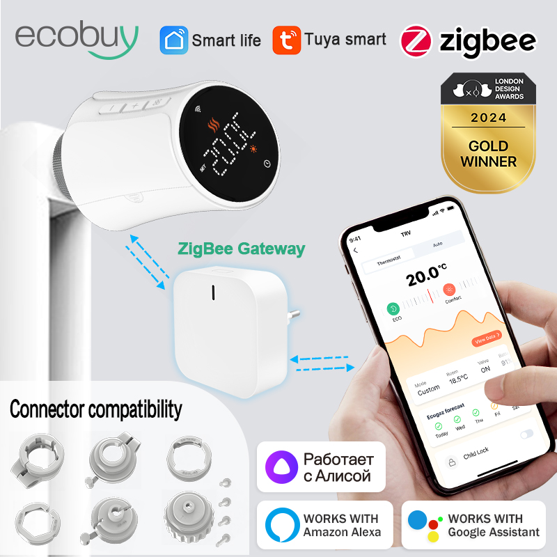 Zigbee Radiator Thermostat Valve - Tuya Zigbee 3.0 Thermostat Valve Smart