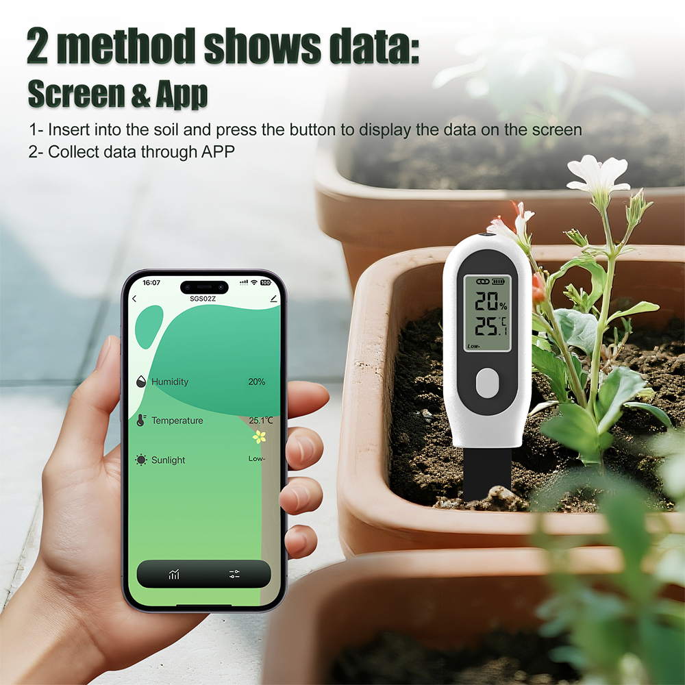 Zigbee Temperature Humidity Sensor - 3 in 1 Soil Tester Zigbee