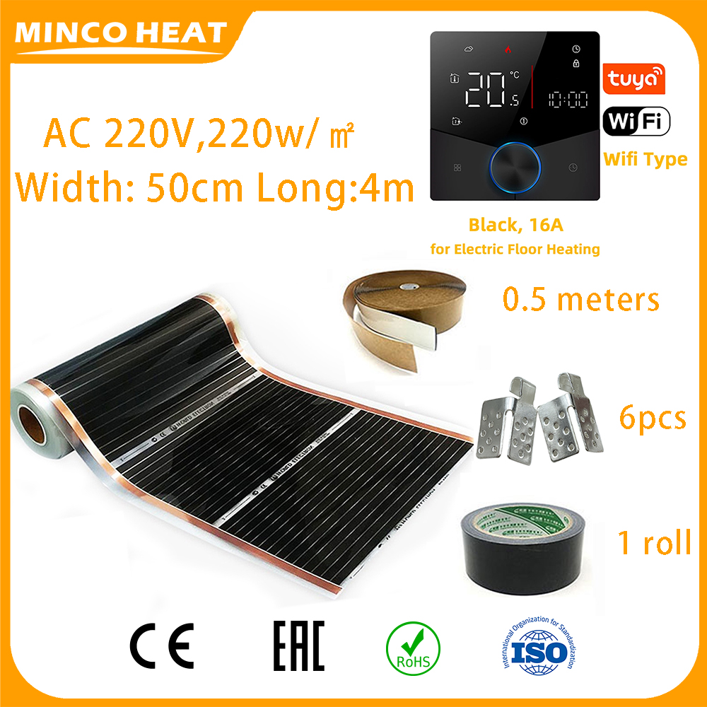 Smart Thermostat Heating Floor - Minco Heat 2 Square Meters AC
