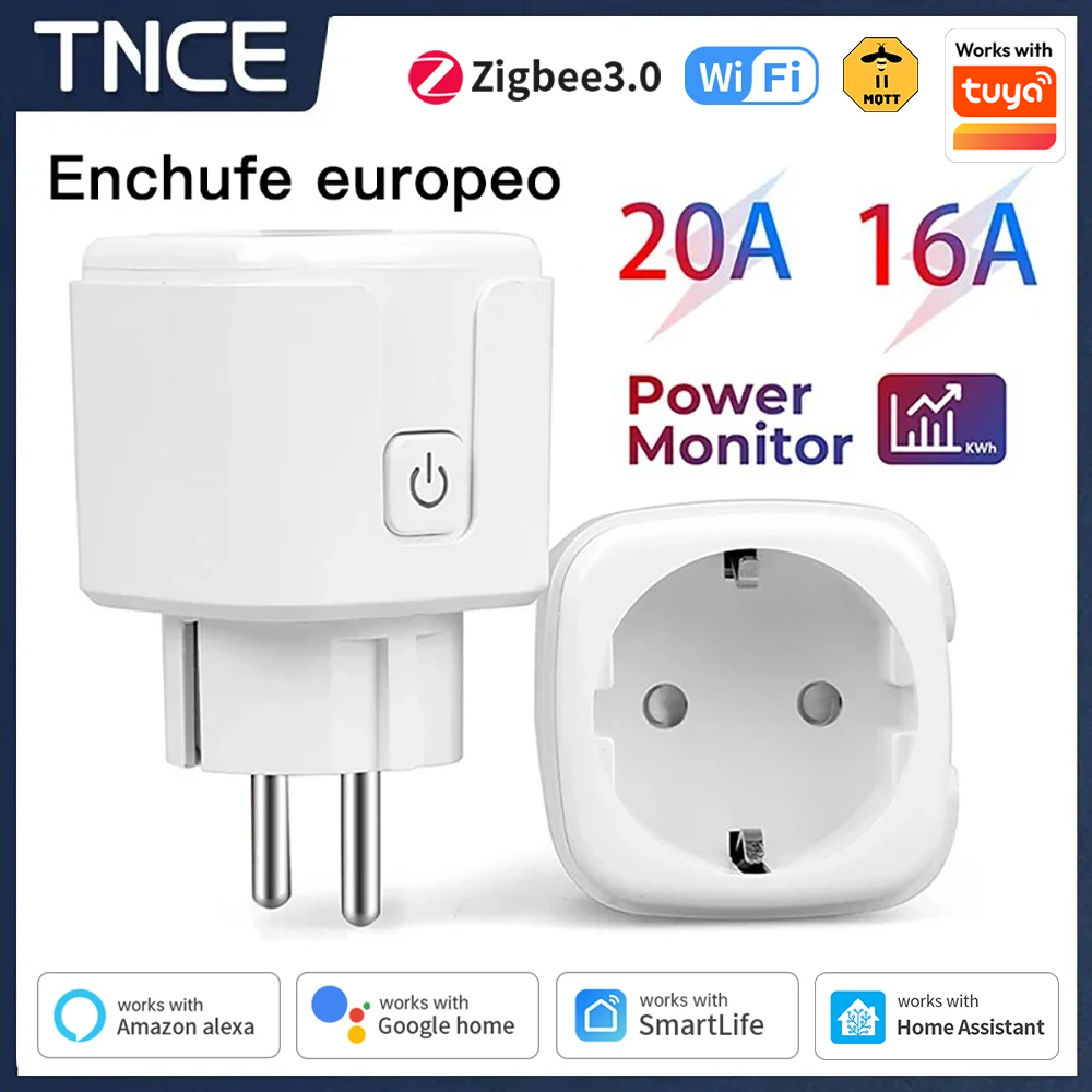 Zigbee Smart Plug Energy Monitor - TNCE Tuya WiFi or Zigbee3.0 Smart