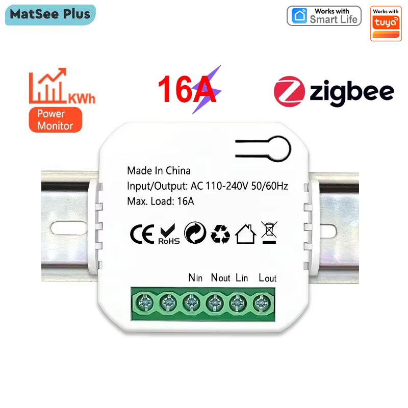 Zigbee Smart Plug Energy Monitor - Tuya Đồng hồ đo điện thông