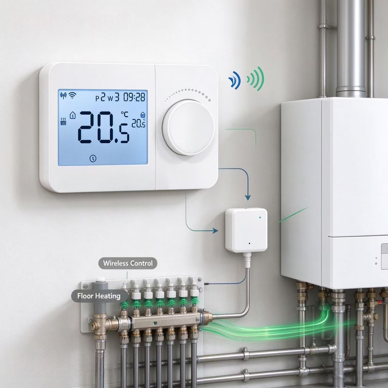 Smart Thermostat Boiler Opentherm - Opentherm Wifi Wireless Room Thermostat For