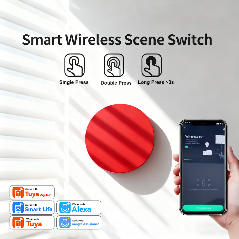 Zigbee Smart Button Scene Switch - For Tuya Zigbee Smart Wireless Scene