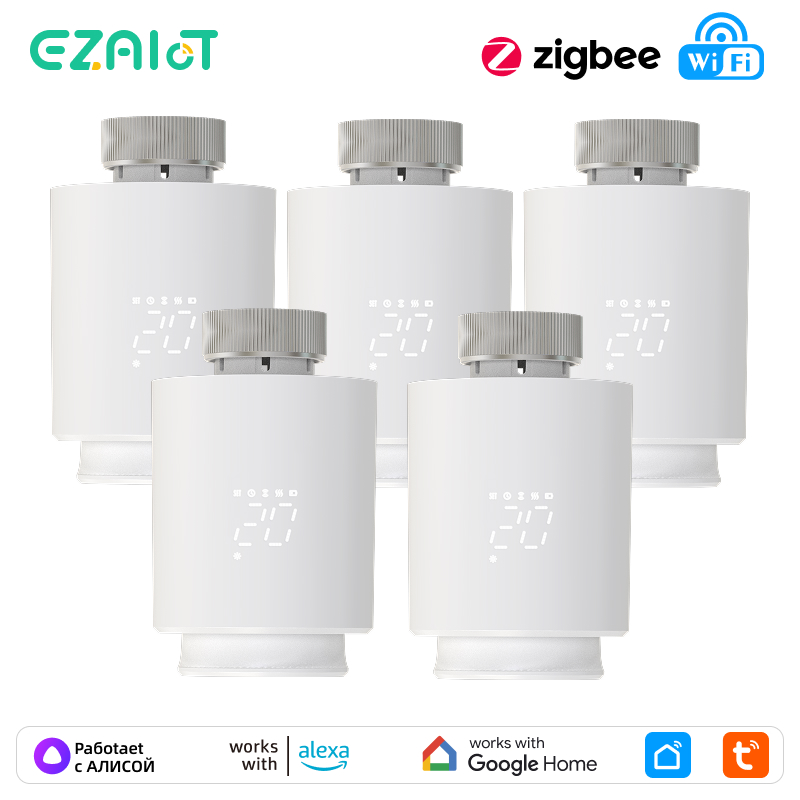 Zigbee Radiator Thermostat Valve - EZAIOT Smart Tuya ZigBee/Wifi Radiator Actuator