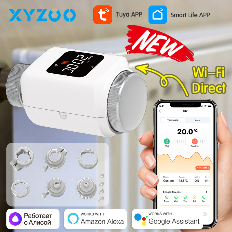 Zigbee Radiator Thermostat Valve - Tuya Smart WiFi Zigbee TRV Radiator