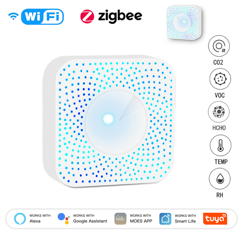 Zigbee Temperature Humidity Sensor - Tuya ZigBee/WiFi Air Quality Detector PM2.5