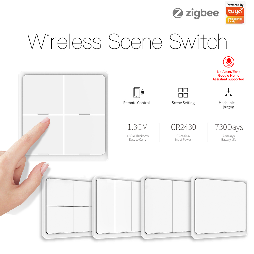 MOES ZigBee Wireless 12 Scene  - đánh giá và giá Zigbee Smart Button Scene Switch