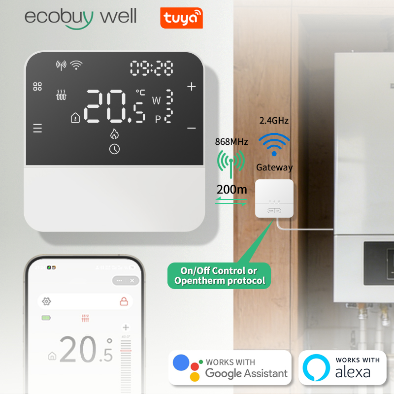 Tuya Smart Opentherm Wireless  - đánh giá và giá Smart Thermostat Boiler Opentherm