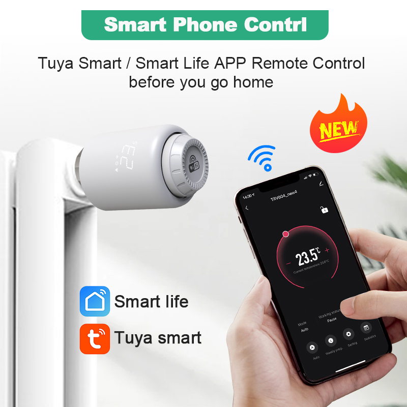 Tuya WiFi Cảm Ứng Nhiệt Tản Nh - đánh giá và giá Smart Trv Thermostat Tuya