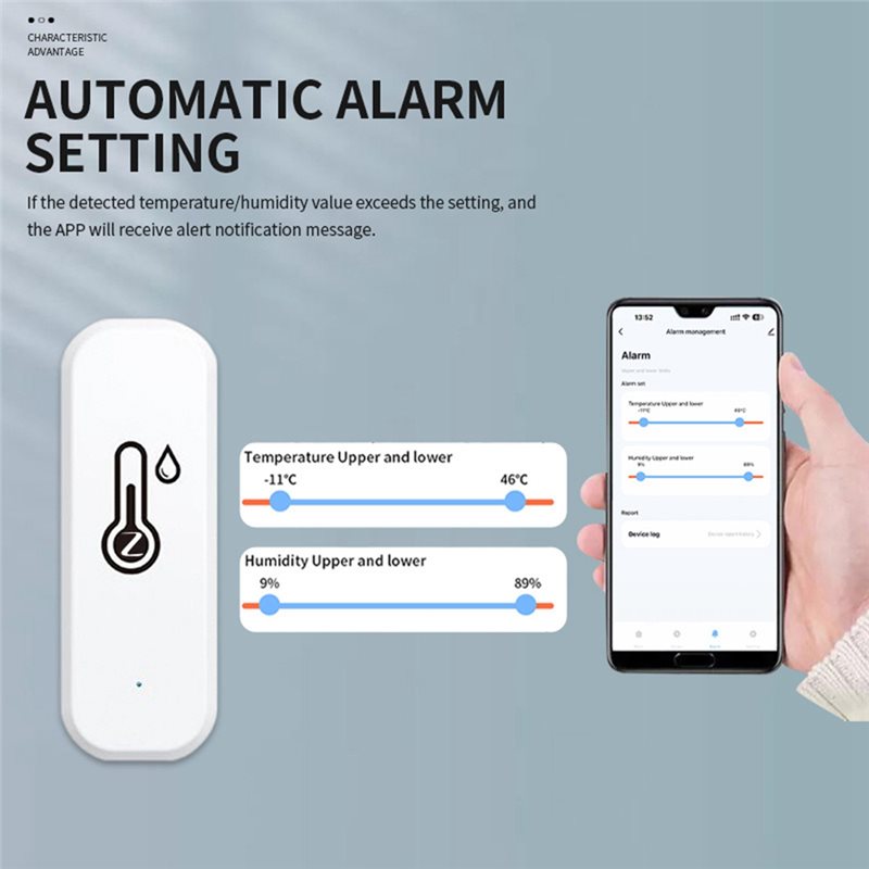 AB42-Zigbee 3.0 Wireless Tempe - đánh giá và giá Zigbee Temperature Humidity Sensor
