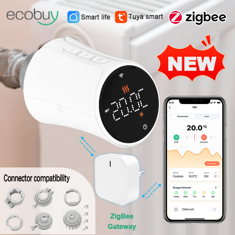 Tuya Smart Zigbee Thermostatic - đánh giá và giá Smart Trv Thermostat Tuya