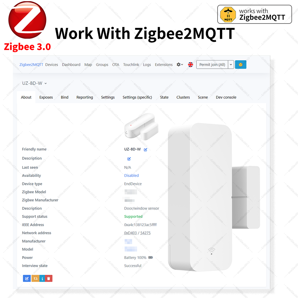 Zigbee 3.0 Door Window Sensor  - đánh giá và giá Zigbee Door Window Sensor