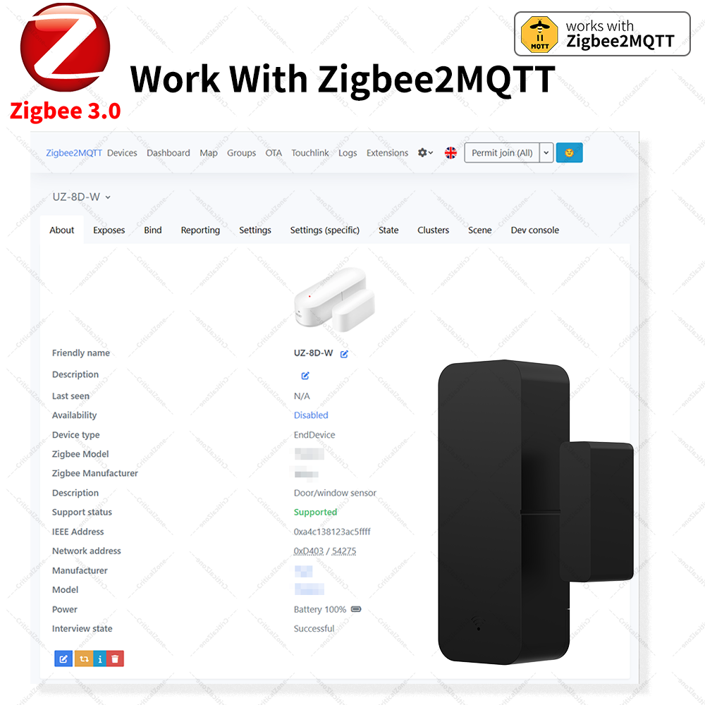 Zigbee 3.0 Door Window Sensor  - đánh giá và giá Zigbee Door Window Sensor