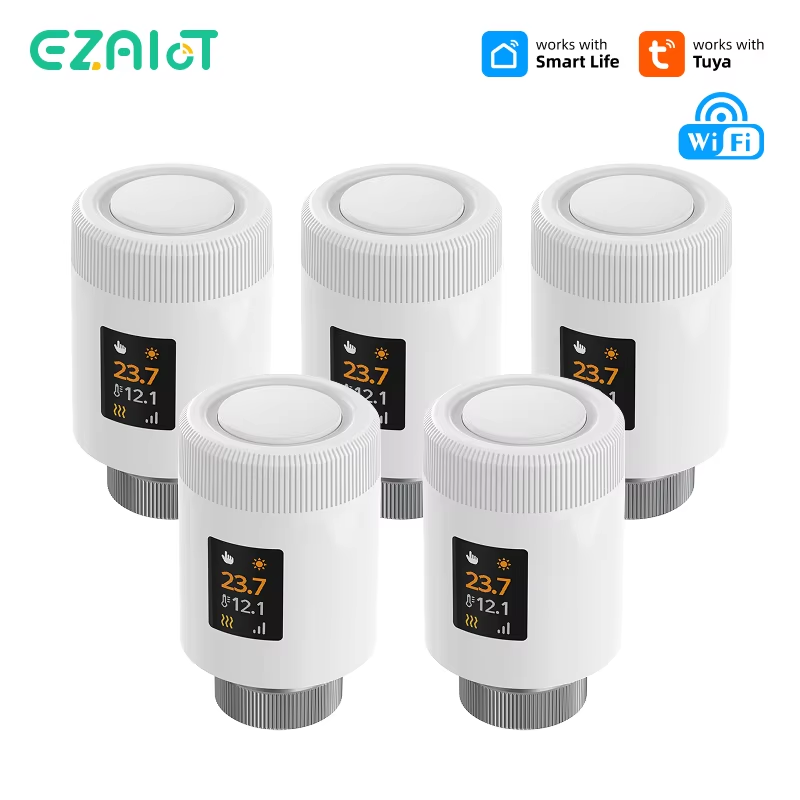 Tuya Smart WiFi6 Thermostatic  - đánh giá và giá Smart Trv Thermostat Tuya
