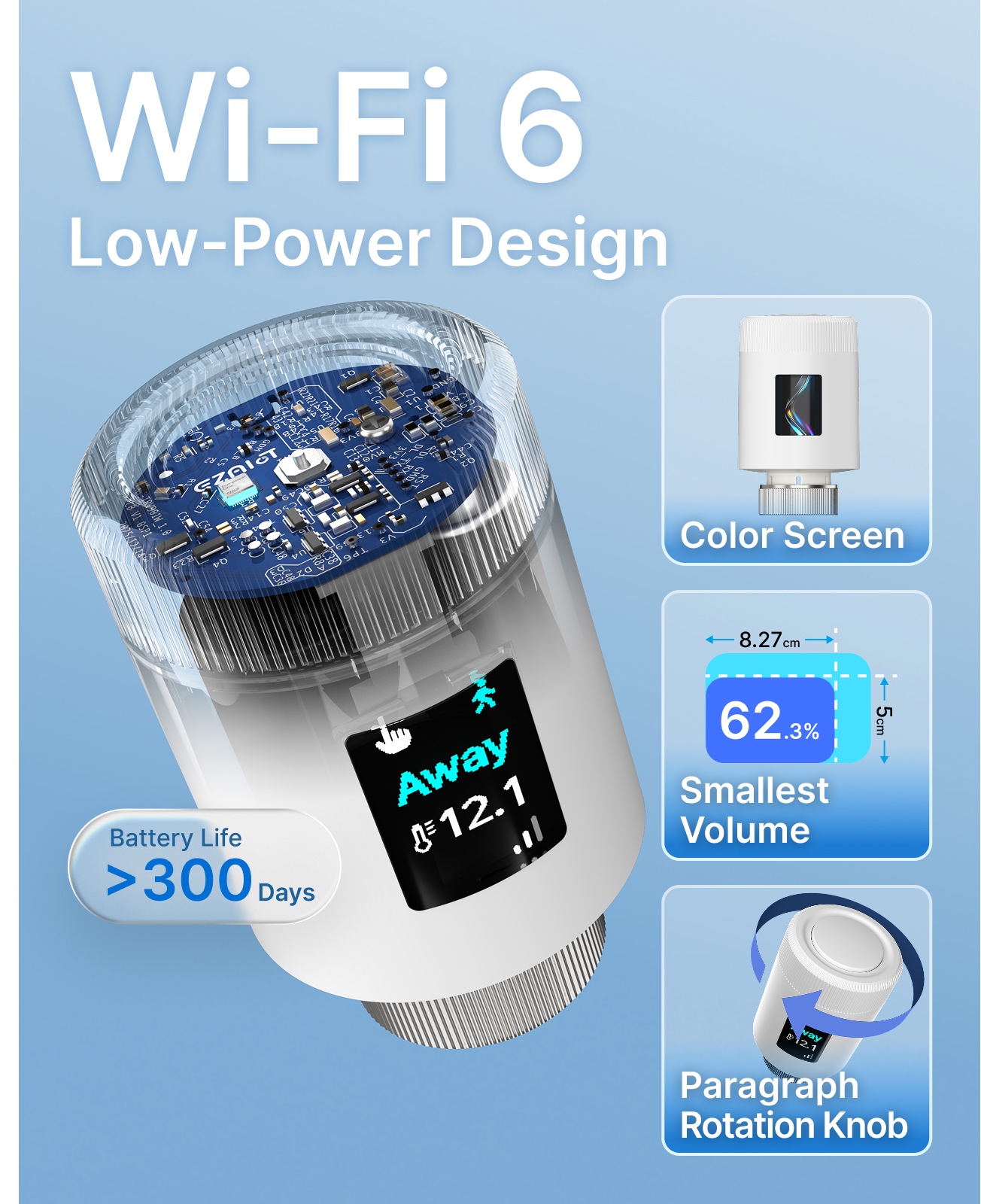 Tuya Smart WiFi6 Thermostatic  - đánh giá và giá Smart Trv Thermostat Tuya