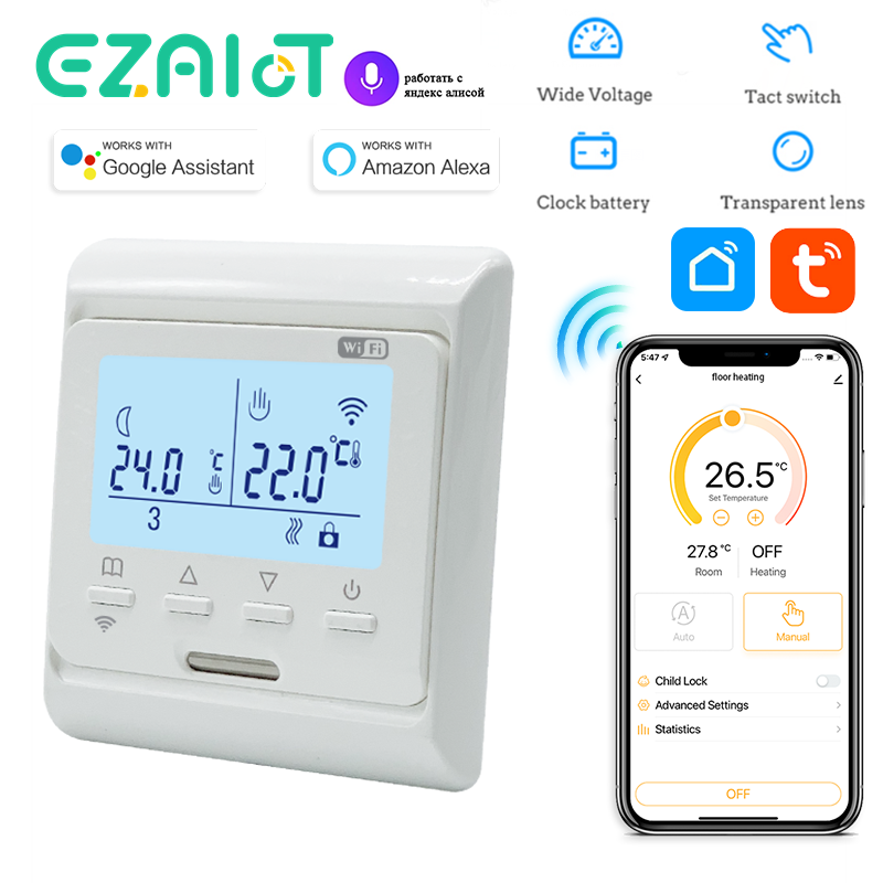 Bộ điều nhiệt sàn sưởi điện có - đánh giá và giá Smart Thermostat Heating Floor
