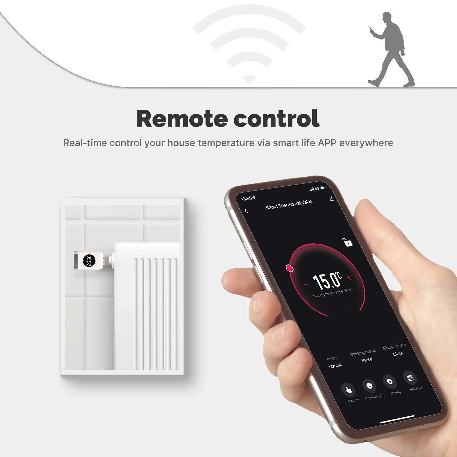 MOES Smart Thermostatic Radiat - đánh giá và giá Zigbee Radiator Thermostat Valve