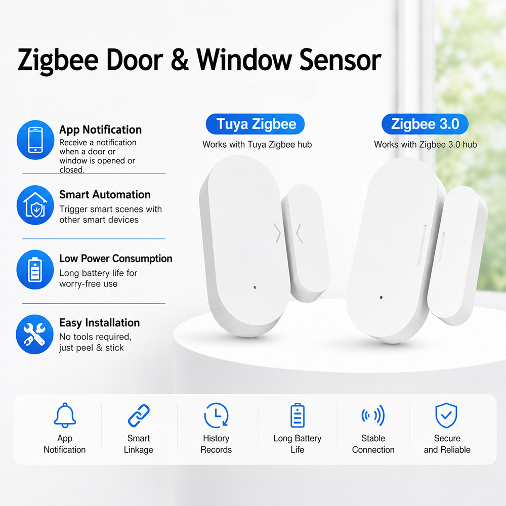 Zigbee Door Window Sensor UZ-5 - đánh giá và giá Zigbee Door Window Sensor