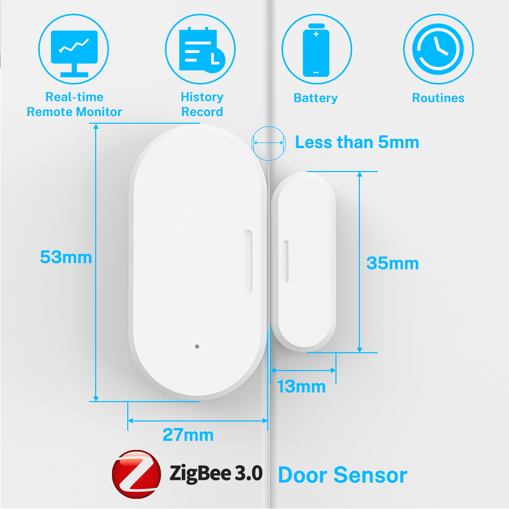 Zigbee Door Window Sensor UZ-5 - đánh giá và giá Zigbee Door Window Sensor