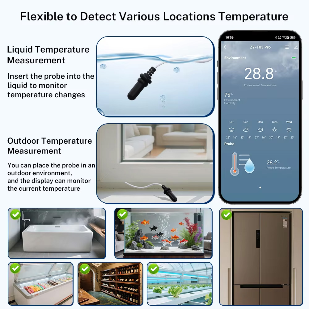 External Probe Temperature Hum - đánh giá và giá Zigbee Temperature Humidity Sensor