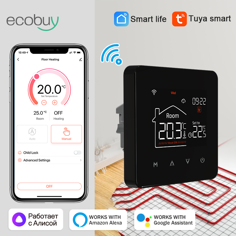 Tuya Smart Home Thermostat WiF - đánh giá và giá Smart Thermostat Heating Floor