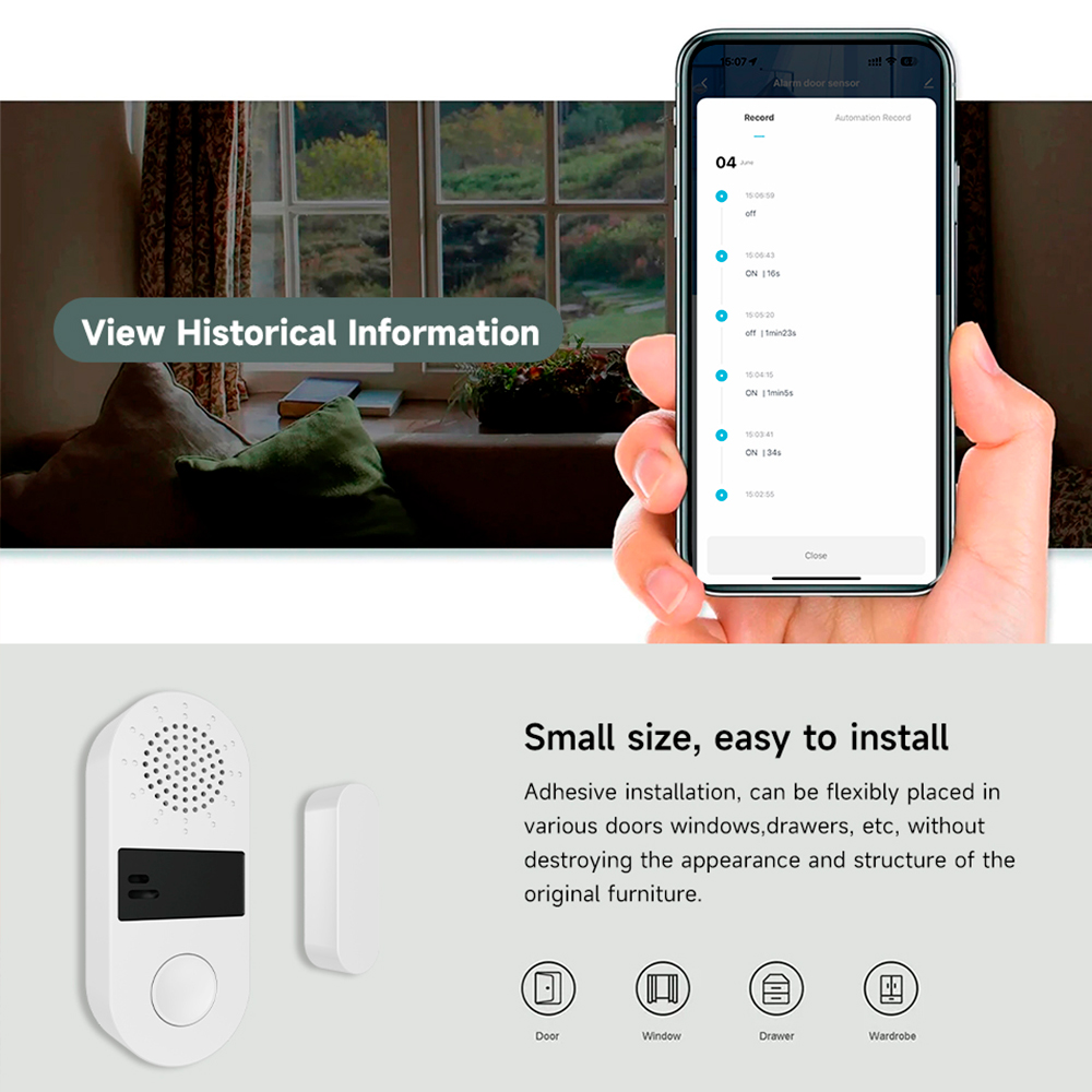 Tuya Zigbee Wireless Door Wind - đánh giá và giá Zigbee Door Window Sensor