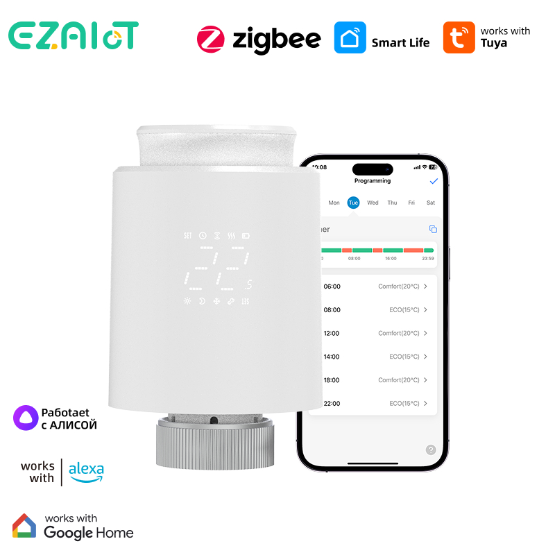 Tuya ZigBee TRV Thermostat Sma - đánh giá và giá Smart Trv Thermostat Tuya