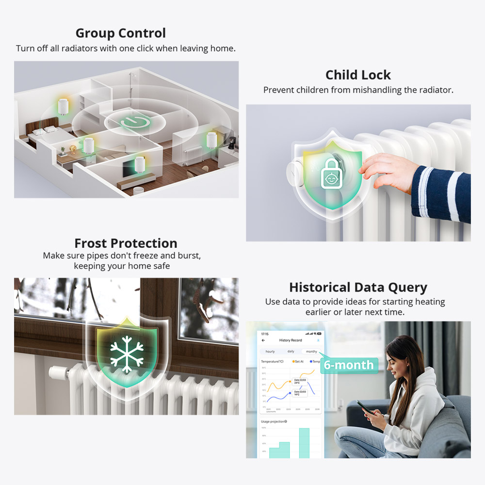 SONOFF TRVZB Thermostatic Radi - đánh giá và giá Zigbee Radiator Thermostat Valve