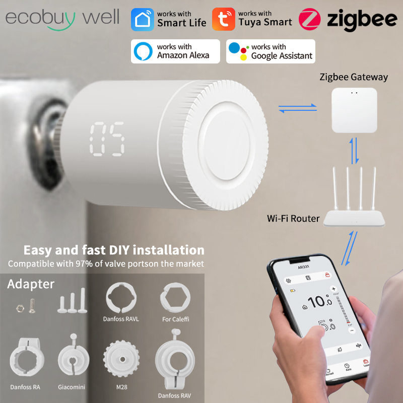 Tuya Zigbee 3.0 Thermostatic V - đánh giá và giá Zigbee Radiator Thermostat Valve