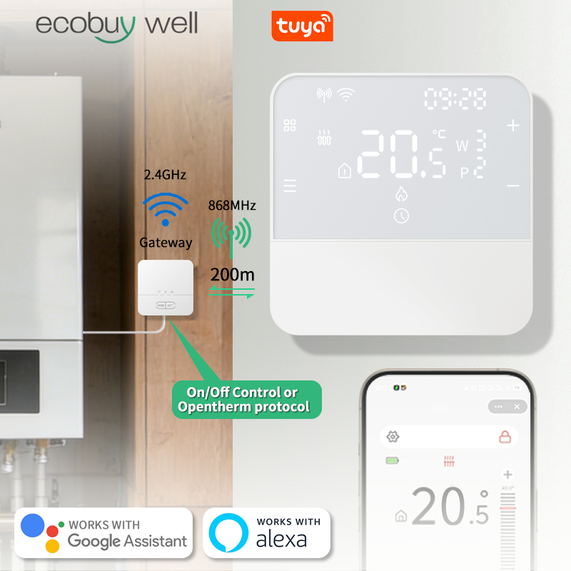 Tuya Smart Home Opentherm Wire - đánh giá và giá Smart Thermostat Boiler Opentherm