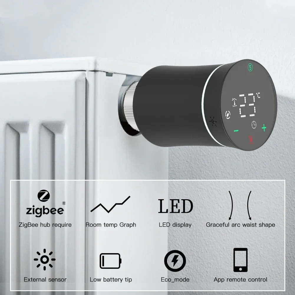Bộ điều nhiệt TRV MOES ZigBee  - đánh giá và giá Zigbee Radiator Thermostat Valve
