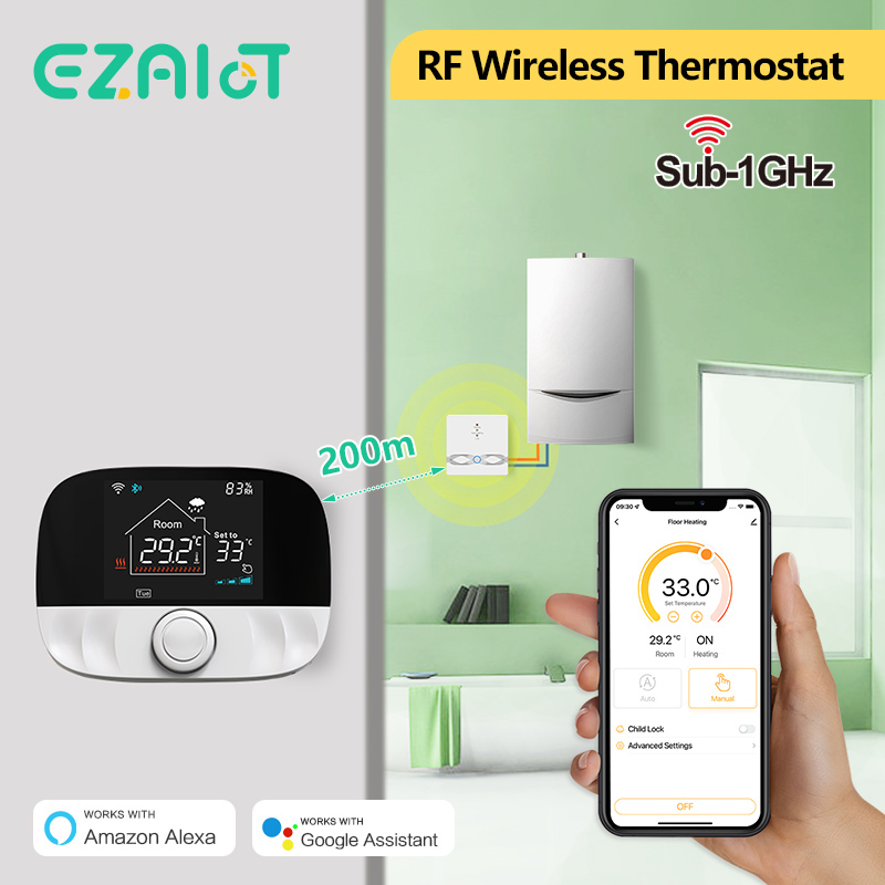 RF433 Wireless Thermostat WiFi - đánh giá và giá Smart Thermostat Heating Floor