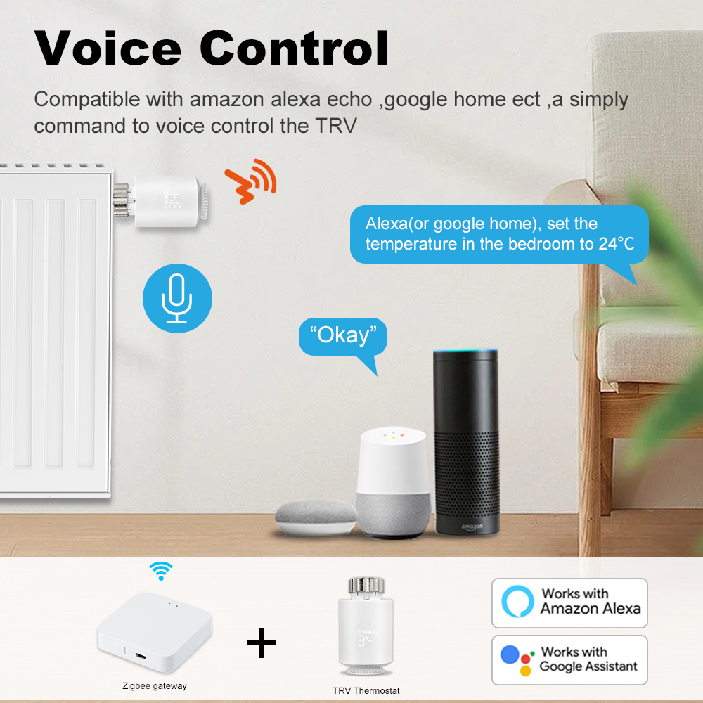 Smart ZigBee.30 TRV Thermostat - đánh giá và giá Zigbee Radiator Thermostat Valve