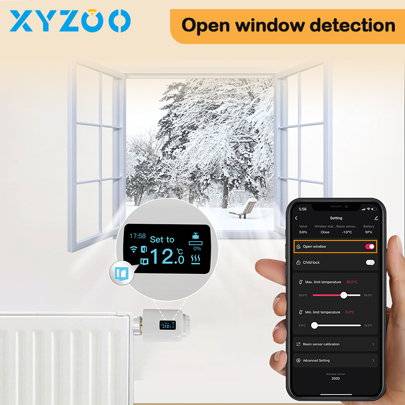 WiFi Tuya Radiator Actuator Th - đánh giá và giá Smart Trv Thermostat Tuya