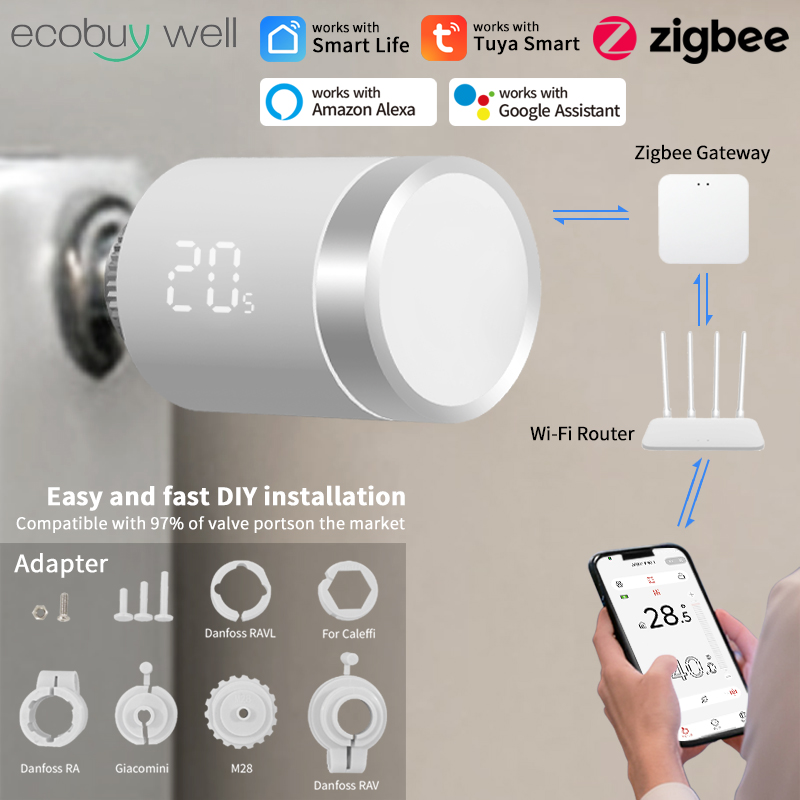 Tuya Zigbee 3.0 Thermostatic V - đánh giá và giá Zigbee Radiator Thermostat Valve
