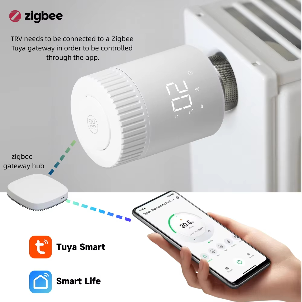 RKHK Tuya Zigbee Thermostatic  - đánh giá và giá Smart Trv Thermostat Tuya