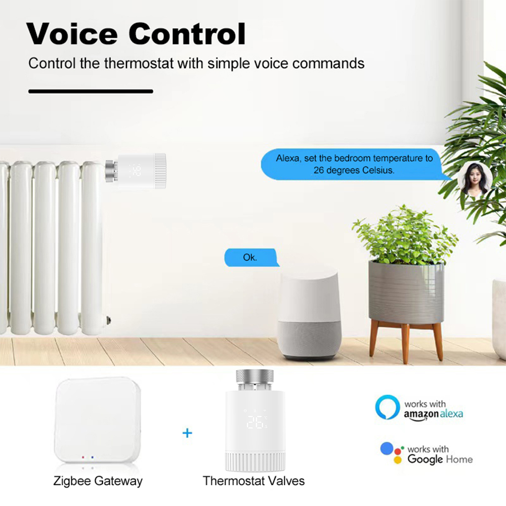RKHK Tuya Zigbee Thermostatic  - đánh giá và giá Smart Trv Thermostat Tuya