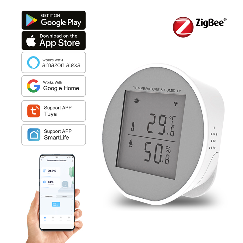 Tuya Zigbee APP Remote Control - đánh giá và giá Zigbee Temperature Humidity Sensor