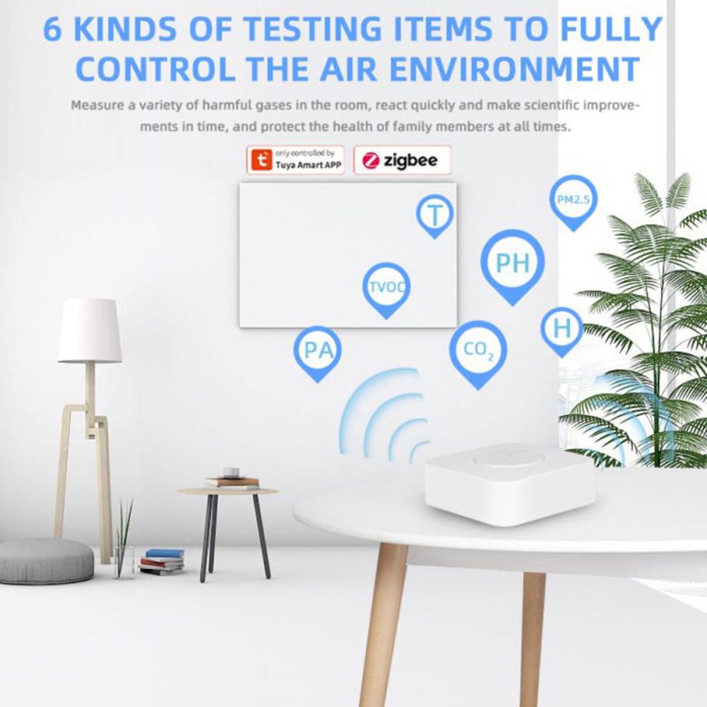 B50C Tuya Zigbee Smart Air Qua - đánh giá và giá Zigbee Temperature Humidity Sensor