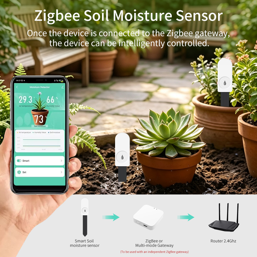 Smart Zigbee 3.0 Soil Tester H - đánh giá và giá Zigbee Temperature Humidity Sensor