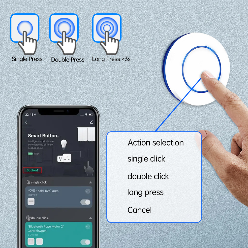 ZigBee Push Button Wireless Sw - đánh giá và giá Zigbee Smart Button Scene Switch