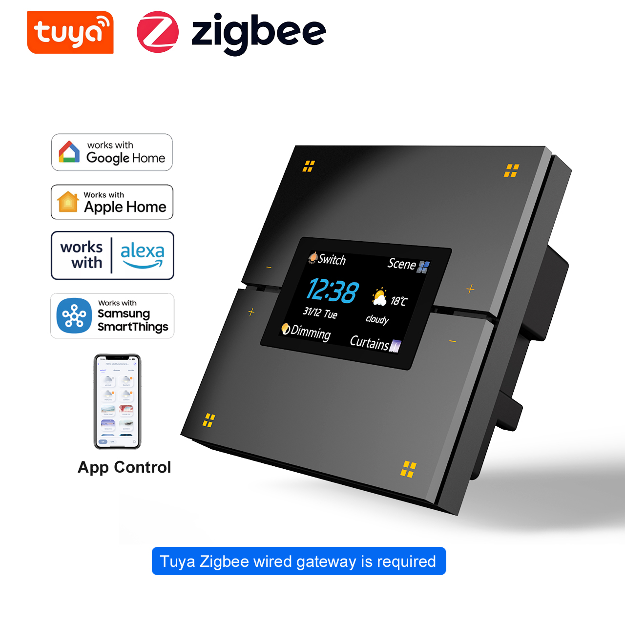 M9 Pro 8-Button UK Tuya Smart  - đánh giá và giá Zigbee Smart Button Scene Switch