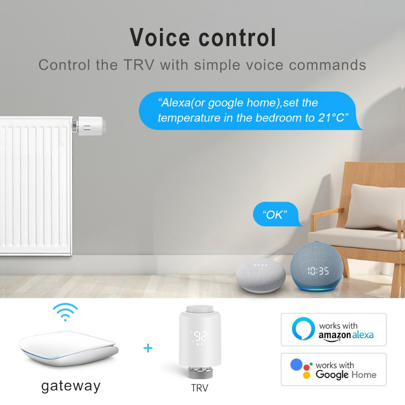 Tuya Zigbee APP Remote Control - đánh giá và giá Zigbee Radiator Thermostat Valve
