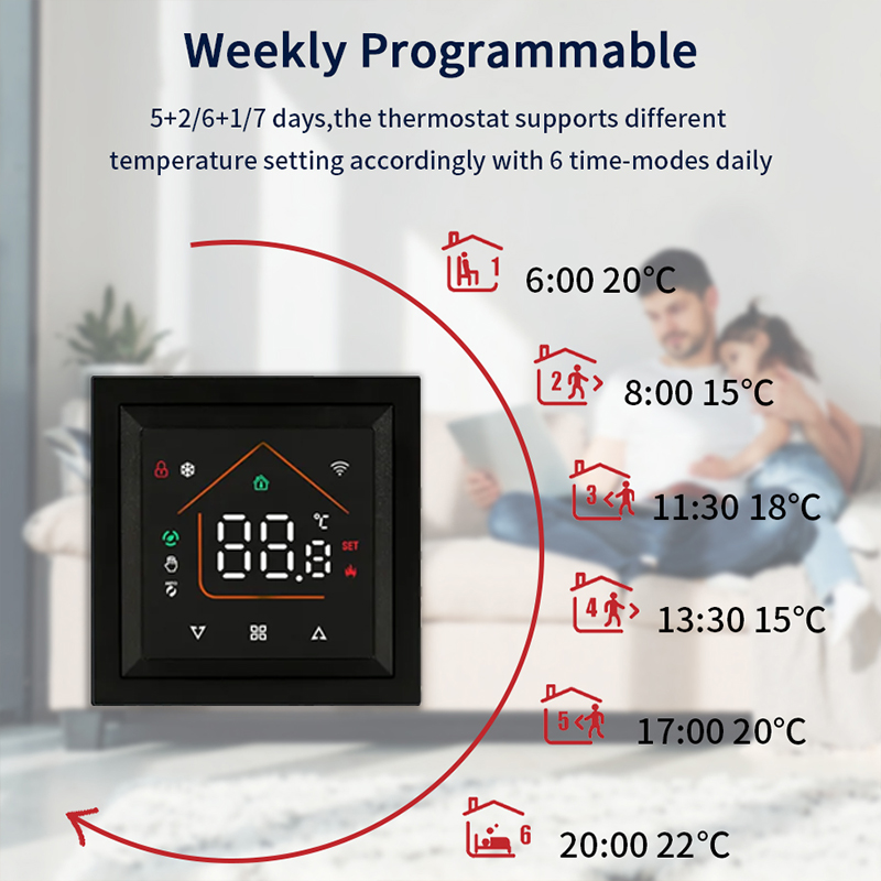 Smart WiFi Thermostat Works Tu - đánh giá và giá Smart Thermostat Heating Floor