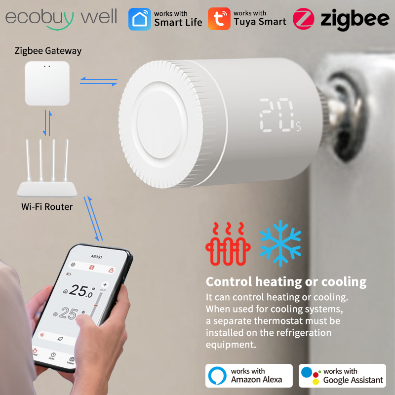 Smart ZigBee 3.0 Radiator Valv - đánh giá và giá Zigbee Radiator Thermostat Valve