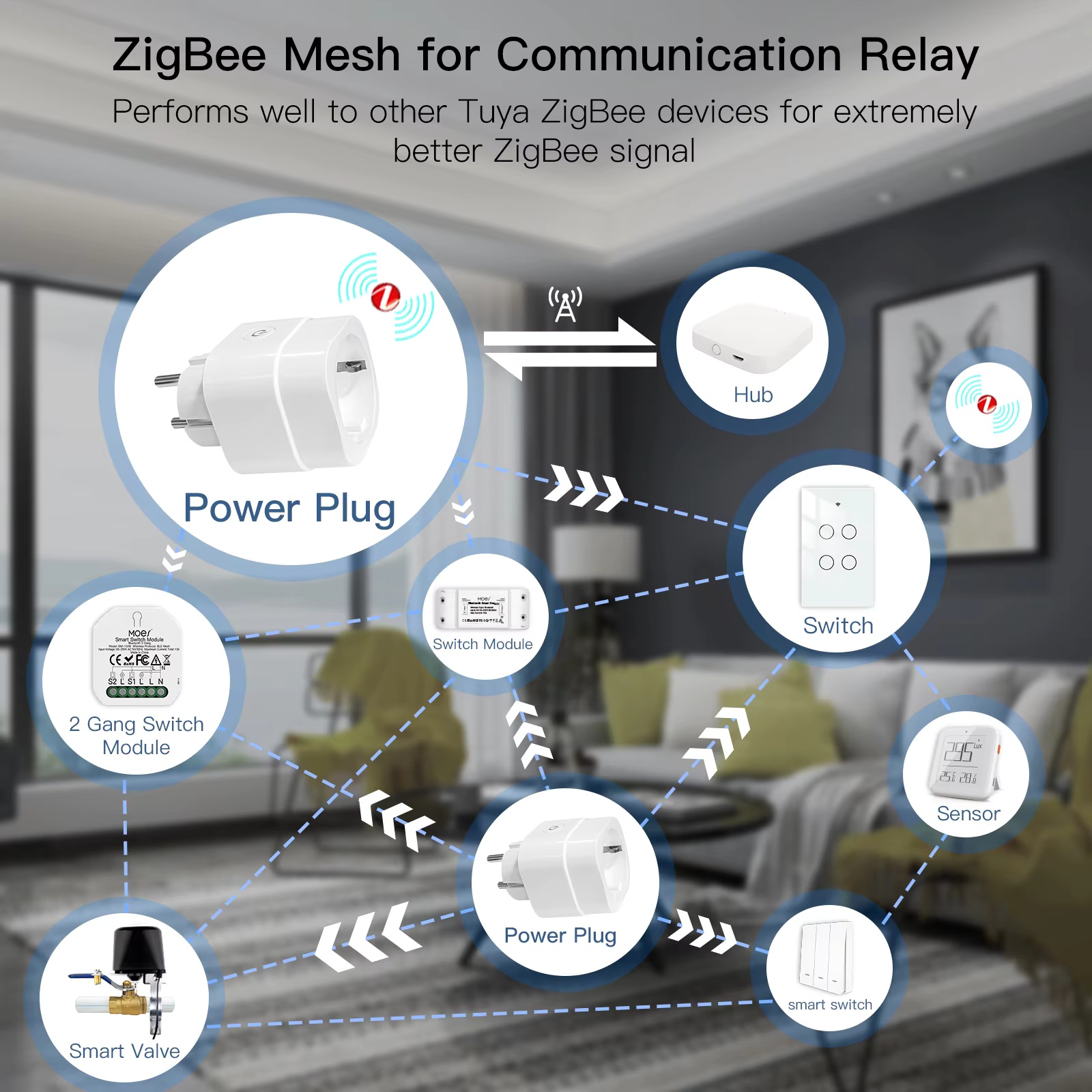Moes ZigBee Tuya Socket Power  - đánh giá và giá Zigbee Smart Plug Energy Monitor
