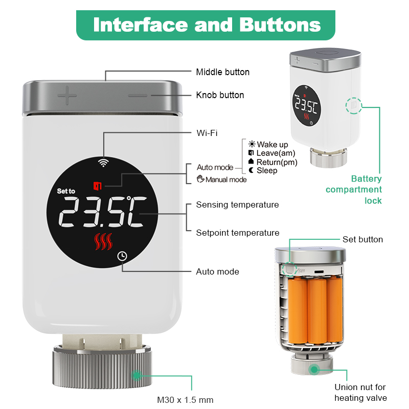 Tuya Smart Home Zigbee 3.0 The - đánh giá và giá Zigbee Radiator Thermostat Valve